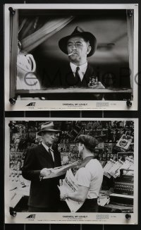 3y1589 FAREWELL MY LOVELY 4 8x10 stills 1975 w/image of Robert Mitchum smoking & drinking in window!