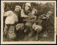 3y1424 LOST WORLD 8x10 still 1925 great c/u of Beery, Stone, Love & Hughes cringing before monster!