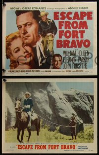 3y0685 ESCAPE FROM FORT BRAVO 8 LCs 1953 Holden, Parker & others trapped by Indians, John Sturges!