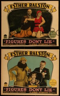 3y0716 FIGURES DON'T LIE 3 LCs 1927 Richard Arlen romances sexy secretary Esther Ralston, rare!