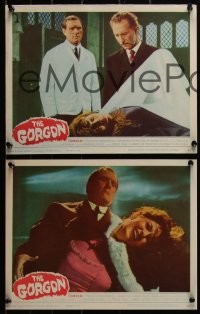 3y0708 GORGON 5 LCs 1965 great images of Peter Cushing, Terence Fisher directed Hammer horror!