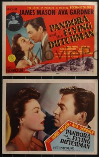 3y0692 PANDORA & THE FLYING DUTCHMAN 8 LCs 1951 great images of James Mason & sexy Ava Gardner!