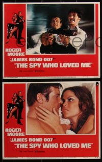 3y0694 SPY WHO LOVED ME 8 LCs 1977 Roger Moore as James Bond, Barbara Bach, Richard Kiel, Munro!