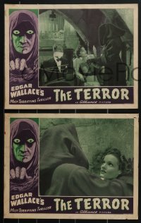 3y0720 TERROR 3 LCs 1941 Edgar Wallace's most terrifying thriller, great art of masked criminal!