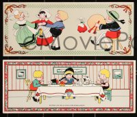 3y0376 M. VANASEK set of 4 5x13 French prints 1940s colorful artwork of adorable children!