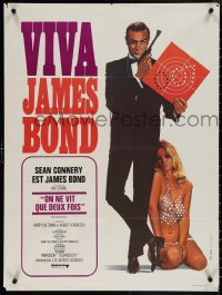 3z0749 YOU ONLY LIVE TWICE French 24x32 R1970 art of Sean Connery as James Bond & sexy girl!