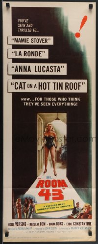 3z0509 PASSPORT TO SHAME insert 1959 sexiest art of half-clad Diana Dors, Versois, Room 43!