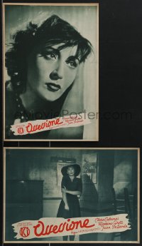 3z0539 OSSESSIONE set of 2 Italian 10x15 pbustas 1943 Luchino Visconti classic, sexy Clara Calamai!