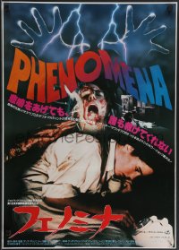 3z0646 PHENOMENA Japanese 1985 Dario Argento, terrified Jennifer Connelly, black background design!