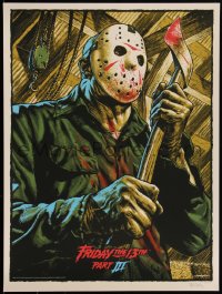 3z0341 FRIDAY THE 13th PART 3 - 3D signed #219/225 18x24 art print 2013 by Edmiston, Mondo, reg. ed.