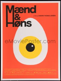 3z0365 MEN & CHICKEN #22/75 18x24 art print 2016 Mondo, Alan Hynes art of eye/egg!