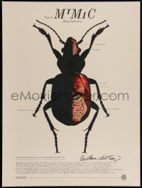 3z0367 MIMIC signed #202/215 18x24 art print 2012 by Guillermo del Toro, Mondo, 1st, Jay Shaw art!