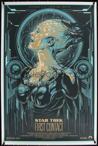 3z0213 STAR TREK: FIRST CONTACT #70/80 24x36 art print 2010 Mondo, Ken Taylor, GID edition!