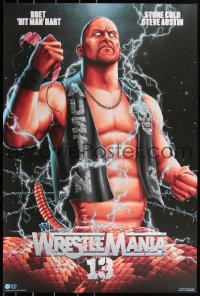 3z0260 WWE #2/200 24x36 art print 2021 13: Austin vs. Hart, regular ed.!