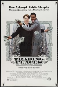 3z1024 TRADING PLACES 1sh 1983 Dan Aykroyd & Eddie Murphy are getting rich & getting even!