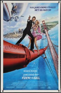 3z1028 VIEW TO A KILL 1sh 1985 Roger Moore as James Bond 007, Walken, Grace Jones!