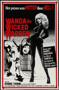 3z1031 WANDA THE WICKED WARDEN 1sh 1977 Jess Franco, Thorne's prison is HOTTER than HELL!