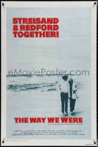 3z1032 WAY WE WERE int'l 1sh 1973 Barbra Streisand & Robert Redford walk on the beach!