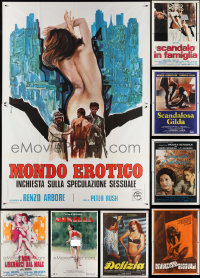 4a0080 LOT OF 8 FOLDED ITALIAN TWO-PANELS 1970s-1990s great images from a variety of movies!