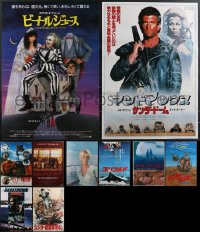 4a0874 LOT OF 12 UNFOLDED JAPANESE B2 POSTERS 1970s-1980s a variety of cool movie images!