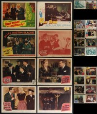 4a0314 LOT OF 26 DETECTIVE FILM NOIR LOBBY CARDS 1930s-1940s incomplete sets from several movies!