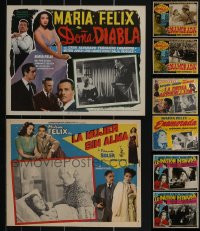 4a0016 LOT OF 8 MARIA FELIX MEXICAN LOBBY CARDS 1940s-1950s great scenes from her movies!