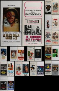 4a0807 LOT OF 25 FORMERLY FOLDED ITALIAN LOCANDINAS 1960s-1990s a variety of cool movie images!