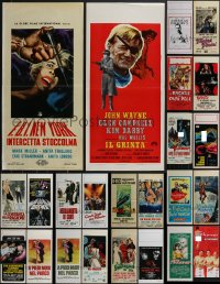 4a0809 LOT OF 24 FORMERLY FOLDED ITALIAN LOCANDINAS 1960s-2000s a variety of cool movie images!