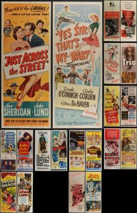 4a0781 LOT OF 24 FORMERLY FOLDED INSERTS 1940s-1970s great images from a variety of movies!