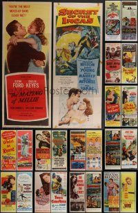 4a0777 LOT OF 28 FORMERLY FOLDED INSERTS 1940s-1960s great images from a variety of movies!