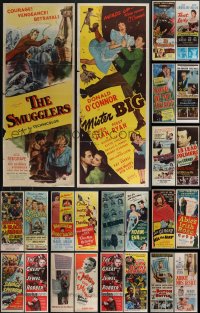 4a0779 LOT OF 26 FORMERLY FOLDED INSERTS 1940s-1950s great images from a variety of movies!