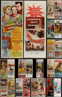 4a0776 LOT OF 29 FORMERLY FOLDED INSERTS 1950s-1970s great images from a variety of movies!