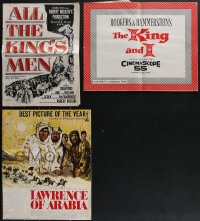 4a0420 LOT OF 3 CUT PRESSBOOKS 1940s-1960s Lawrence of Arabia, All the King's Men, The King and I!