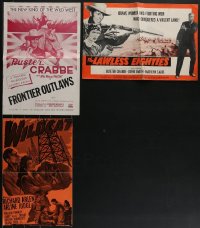 4a0422 LOT OF 3 BUSTER CRABBE UNCUT PRESSBOOKS 1940s-1950s Frontier Outlaw, Lawless Eighties!