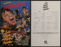 4a0501 LOT OF 22 LET'S SPEND THE NIGHT TOGETHER TRADE ADS 1982 The Rolling Stones, rock 'n' roll!