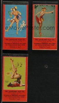 4a0740 LOT OF 3 GIL ELVGREN PIN-UP MEMO PADS 1950s great art of sexy ladies!