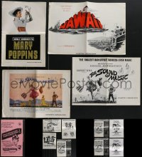 4a0412 LOT OF 13 JULIE ANDREWS UNCUT U.S. & ENGLISH PRESSBOOKS 1960s-1970s cool advertising images!