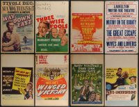 4a0033 LOT OF 8 UNFOLDED WINDOW CARDS 1930s-1940s great images from a variety of different movies!