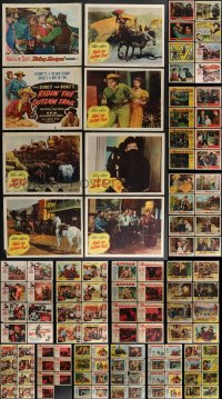 4a0284 LOT OF 135 COWBOY WESTERN LOBBY CARDS 1950s-1960s mostly complete sets from several movies!