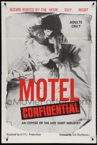 4a0974 LOT OF 8 FORMERLY TRI-FOLDED MOTEL CONFIDENTIAL ONE-SHEETS 1967 expose of hot sheet industry!