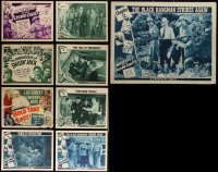 4a0347 LOT OF 9 MOSTLY SERIAL LOBBY CARDS 1940s great images from several different movies!