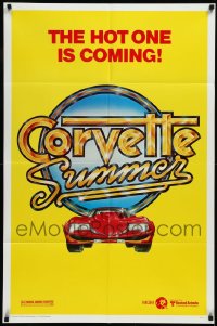 4a0221 LOT OF 12 FOLDED CORVETTE SUMMER TEASER ONE-SHEETS 1978 Mark Hamill, great car art!