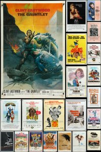 4a0111 LOT OF 125 FOLDED ONE-SHEETS 1970s-1980s great images from a variety of different movies!