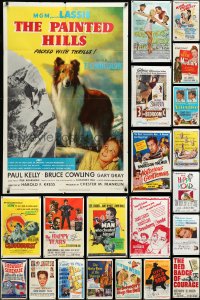 4a0174 LOT OF 29 FOLDED 1950S ONE-SHEETS 1950s great images from a variety of different movies!