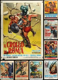 4a0105 LOT OF 9 FOLDED ITALIAN ONE-PANELS 1950s-1960s great images from a variety of movies!