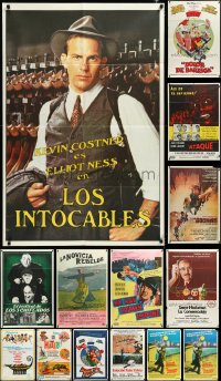 4a0472 LOT OF 17 FOLDED ARGENTINEAN POSTERS 1960s-1980s great images from a variety of movies!