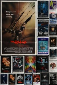 4a0173 LOT OF 29 FOLDED HORROR/SCI-FI ONE-SHEETS 1970s-1990s great images from a variety of movies!