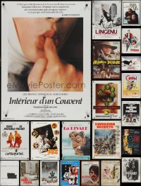 4a0899 LOT OF 29 FORMERLY FOLDED FRENCH 23X32 POSTERS 1970s-1990s a variety of cool movie images!