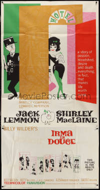 4b0244 IRMA LA DOUCE 3sh 1963 Billy Wilder, great art of Shirley MacLaine & Jack Lemmon!