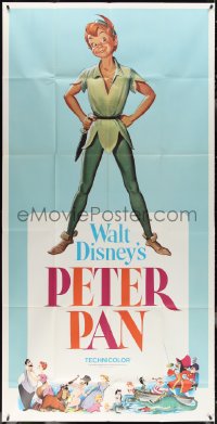 4b0247 PETER PAN 3sh R1969 Walt Disney animated cartoon fantasy classic, great full-length art!